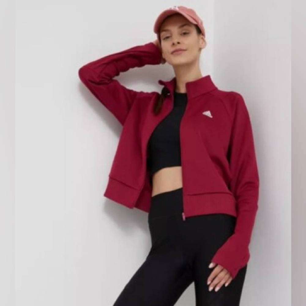 Adidas x Zoe Saldana Zip‎ Up Track Jacket Legacy Burgundy M